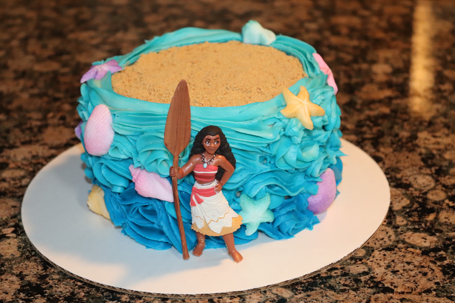 Moana Smash Cake for a Friend's First Birthday